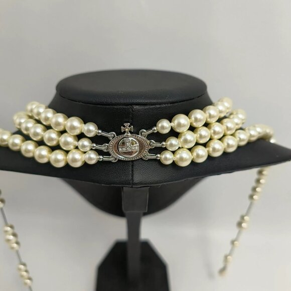 Vivienne Westwood Tiered Asymmetric Necklace - Picture 7 of 8